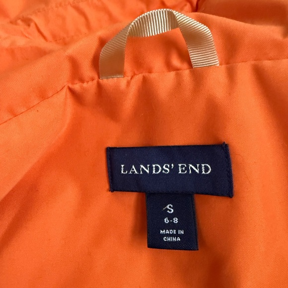 NWOT Lands' End Vibrant Orange Rain Coat - Picture 11 of 12